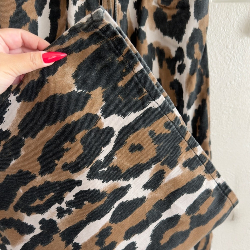 AJE Studio Sienna Wide Leg Jeans Animal Print - Picture 13 of 16
